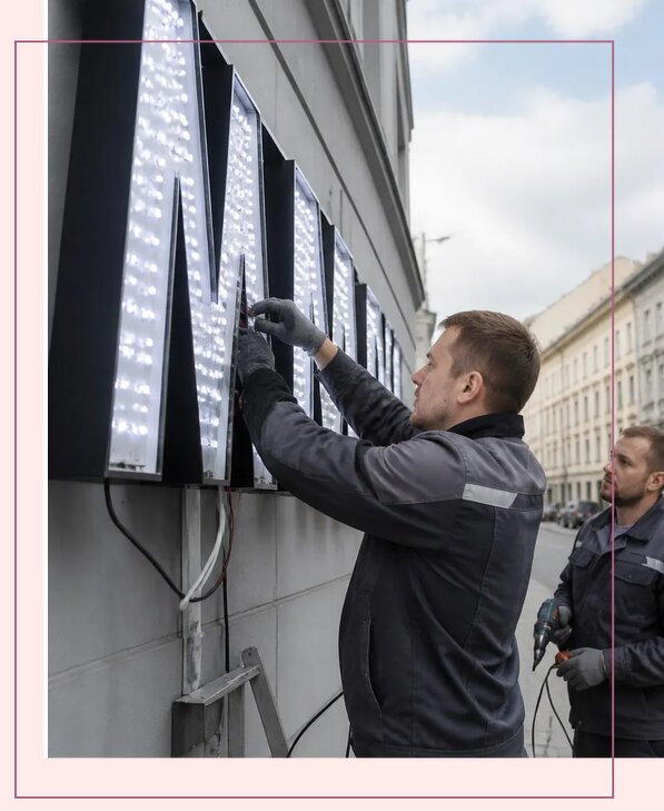Изготовление и монтаж светодиодных LED вывесок в Ставрополе
